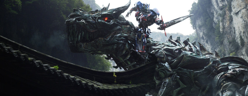 Transformers 4 Age of Extinction Optimus Prime rides Grimlock Film